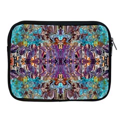 Amethyst On Turquoise Apple Ipad 2/3/4 Zipper Cases by kaleidomarblingart