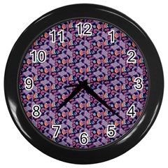 Trippy Cool Pattern Wall Clock (black)