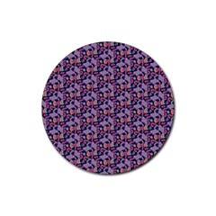 Trippy Cool Pattern Rubber Coaster (round)