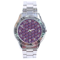 Trippy Cool Pattern Stainless Steel Analogue Watch