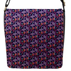 Trippy Cool Pattern Flap Closure Messenger Bag (s)