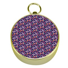 Trippy Cool Pattern Gold Compasses