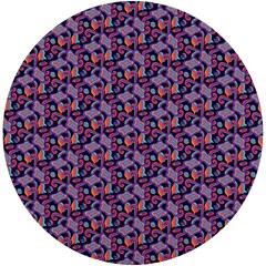 Trippy Cool Pattern Uv Print Round Tile Coaster by designsbymallika