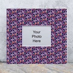 Trippy Cool Pattern White Wall Photo Frame 5  X 7  by designsbymallika