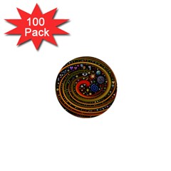 Swirl Vortex Emoji Cyclone Motion Art 1  Mini Buttons (100 Pack) 