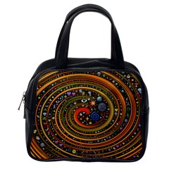 Swirl Vortex Emoji Cyclone Motion Art Classic Handbag (one Side) by Paksenen
