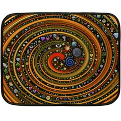 Swirl Vortex Emoji Cyclone Motion Art Two Sides Fleece Blanket (mini) by Paksenen