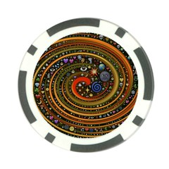 Swirl Vortex Emoji Cyclone Motion Art Poker Chip Card Guard (10 Pack) by Paksenen