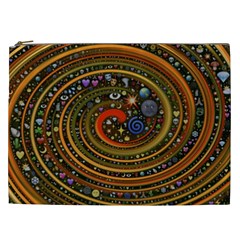 Swirl Vortex Emoji Cyclone Motion Art Cosmetic Bag (xxl)