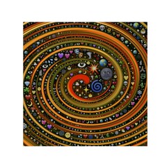 Swirl Vortex Emoji Cyclone Motion Art Square Satin Scarf (30  X 30 )