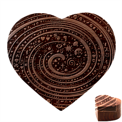 Swirl Vortex Emoji Cyclone Motion Art Heart Wood Jewelry Box