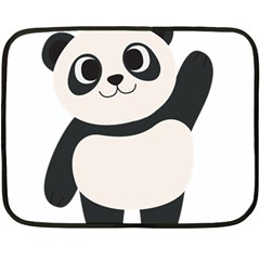 Hello Panda  Two Sides Fleece Blanket (mini)