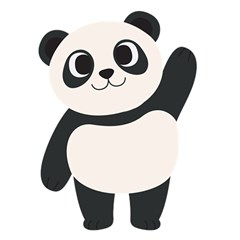 Hello Panda  Play Mat (square) by MyNewStor