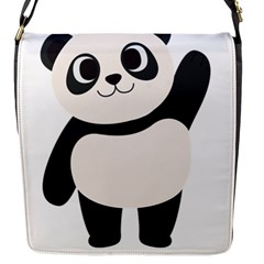 Hello Panda  Flap Closure Messenger Bag (s) by MyNewStor