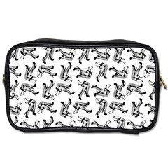 Erotic Pants Motif Black And White Graphic Pattern Black Backgrond Toiletries Bag (one Side)