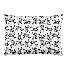 Erotic Pants Motif Black And White Graphic Pattern Black Backgrond Pillow Case (two Sides) by dflcprintsclothing