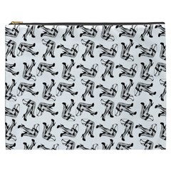Erotic Pants Motif Black And White Graphic Pattern Black Backgrond Cosmetic Bag (xxxl)