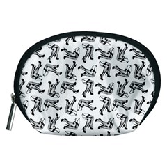 Erotic Pants Motif Black And White Graphic Pattern Black Backgrond Accessory Pouch (medium)