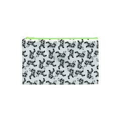 Erotic Pants Motif Black And White Graphic Pattern Black Backgrond Cosmetic Bag (xs)