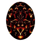 Year Of The Dragon Oval Glass Fridge Magnet (4 pack) Front