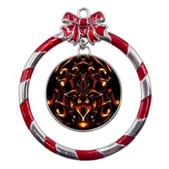 Year Of The Dragon Metal Red Ribbon Round Ornament