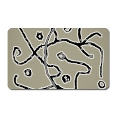 Sketchy Abstract Artistic Print Design Magnet (rectangular)