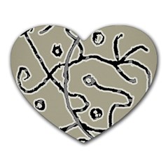 Sketchy Abstract Artistic Print Design Heart Mousepad
