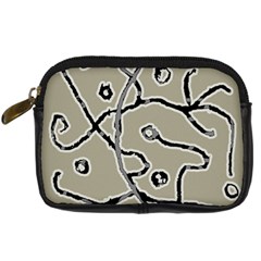 Sketchy Abstract Artistic Print Design Digital Camera Leather Case by dflcprintsclothing