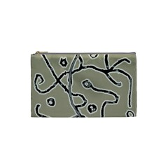 Sketchy Abstract Artistic Print Design Cosmetic Bag (small)