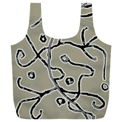 Sketchy Abstract Artistic Print Design Full Print Recycle Bag (xxxl)