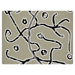 Sketchy Abstract Artistic Print Design Premium Plush Fleece Blanket (extra Small)