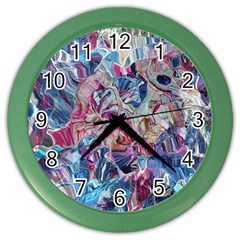 Three Layers Blend Module 1-5 Liquify Color Wall Clock by kaleidomarblingart