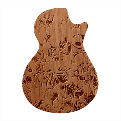 Three Layers Blend Module 1-5 Liquify Guitar Shape Wood Guitar Pick Holder Case And Picks Set