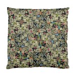 Sticker Collage Motif Pattern Black Backgrond Standard Cushion Case (Two Sides) Front