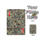Sticker Collage Motif Pattern Black Backgrond Playing Cards 54 Designs (Mini) Front - DiamondQ