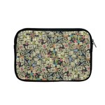 Sticker Collage Motif Pattern Black Backgrond Apple MacBook Pro 15  Zipper Case Front