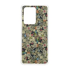 Sticker Collage Motif Pattern Black Backgrond Samsung Galaxy S20 Ultra 6 9 Inch Tpu Uv Case by dflcprintsclothing