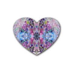 Abstract Kaleidoscope Rubber Heart Coaster (4 Pack)