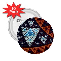 Fractal Triangle Geometric Abstract Pattern 2 25  Buttons (10 Pack) 