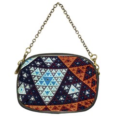 Fractal Triangle Geometric Abstract Pattern Chain Purse (one Side)