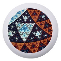 Fractal Triangle Geometric Abstract Pattern Dento Box With Mirror