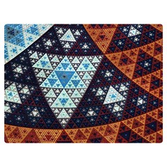 Fractal Triangle Geometric Abstract Pattern Premium Plush Fleece Blanket (extra Small)