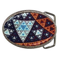 Fractal Triangle Geometric Abstract Pattern Belt Buckles