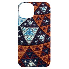 Fractal Triangle Geometric Abstract Pattern Iphone 14 Black Uv Print Case