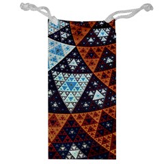 Fractal Triangle Geometric Abstract Pattern Jewelry Bag