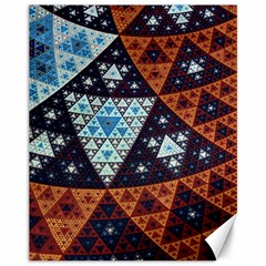 Fractal Triangle Geometric Abstract Pattern Canvas 11  X 14 