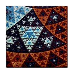 Fractal Triangle Geometric Abstract Pattern Face Towel