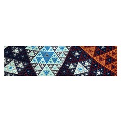 Fractal Triangle Geometric Abstract Pattern Oblong Satin Scarf (16  X 60 )