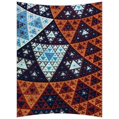 Fractal Triangle Geometric Abstract Pattern Back Support Cushion