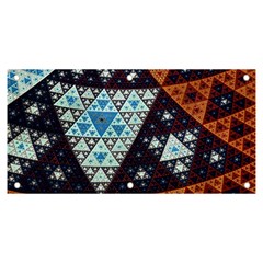 Fractal Triangle Geometric Abstract Pattern Banner And Sign 6  X 3 